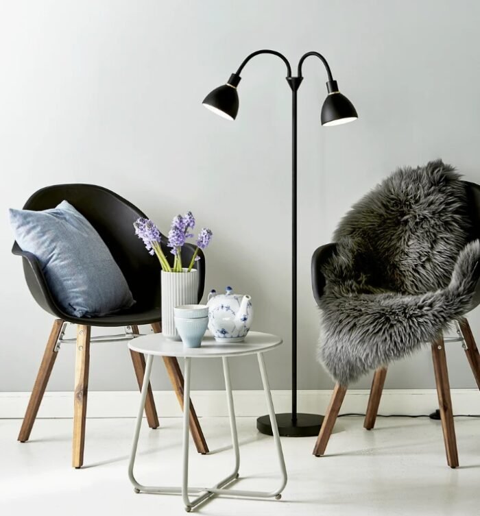 Nordlux Ray Double podna lampa crna - Image 1
