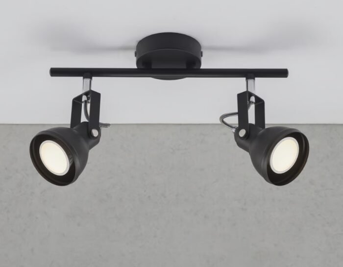 Nordlux Aslak 2-spot plafonska lampa crna - Image 1
