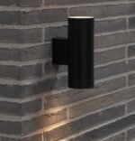 Nordlux Tin Double spoljašnja zidna lampa crna - Slika 3