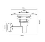 Nordlux Lønstrup 32 spoljašnja zidna lampa pocinkovana - Slika 2