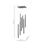 Amplex AKADI – Luster 8 Visilica Crna - Image 3