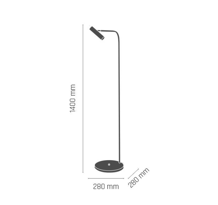 Amplex AMOS – Podna Lampa Belo/Zlatno - Image 2