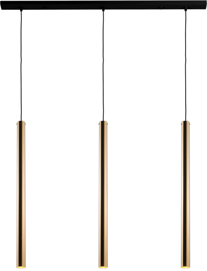 Amplex AKADI – Lampa 3 Visilice Crno/Zlatno - Image 1