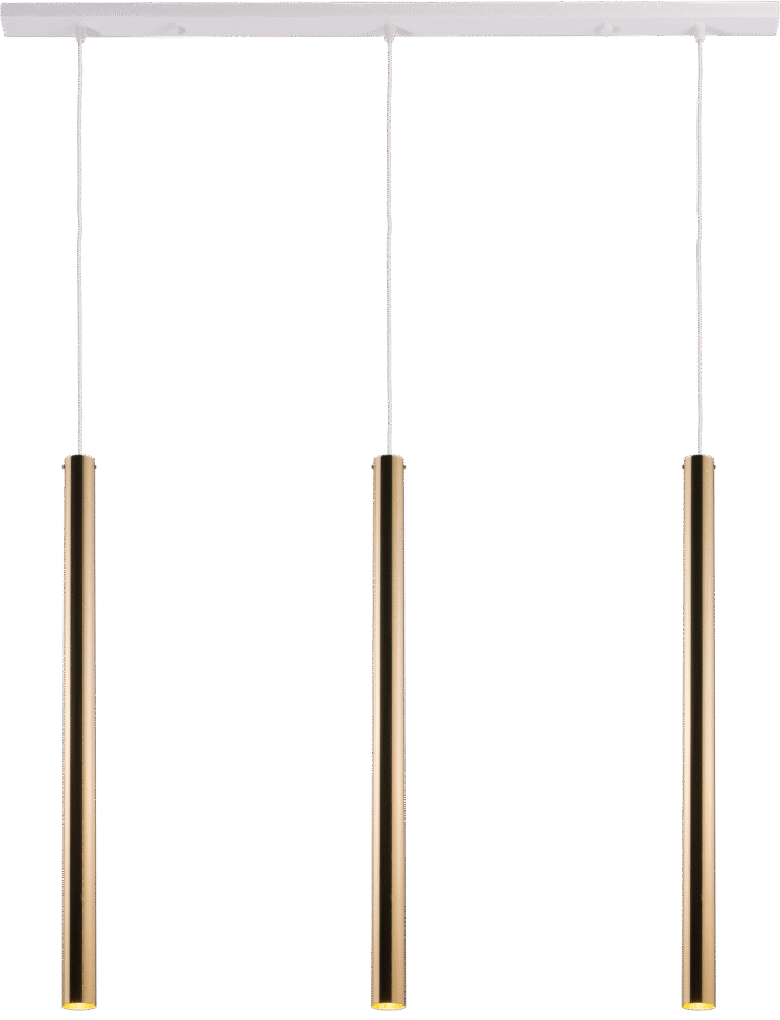 Amplex AKADI – Lampa 3 Visilice Belo/Zlatno - Image 1