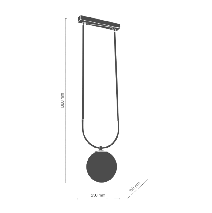 Amplex BALOS – Lampa 1 Visilica Bela - Image 3