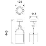 Mantra Maya Zidna lampa siva 1xE27 20W 44.5cm - Slika 2