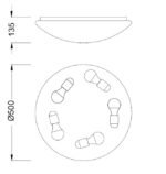Mantra Zero E27 Plafonska lampa bela 5xE27 20W - Slika 2