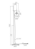 Maytoni Erich unutrašnja podna lampa mesing 40W - Slika 2