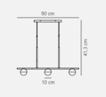 Nordlux Contina 3-spot visilica crna - Slika 2