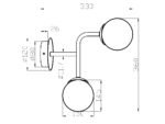 Maytoni Erich zidna lampa mesing-bela 40W - Slika 2