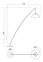Altego RE21247 Podna Lampa Bela