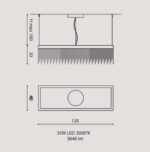 Altego L4014-ECLSORE120 Visilica Bronza 120x40 - Image 3
