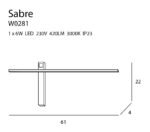 MaxLight SABRE Black Zidna - Slika 2