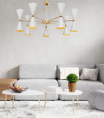 Maytoni Vesper unutrašnja visilica bela sa zlatnim 40W