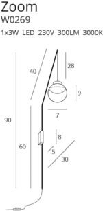 MaxLight ZOOM Black Zidna - Slika 2