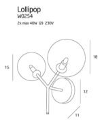 MaxLight LOLLIPOP Brass Zidna - Slika 2