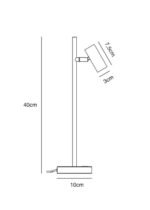 Nordlux Omari stona lampa crna - Slika 2