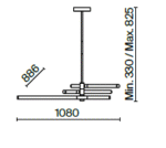 Maytoni Axis unutrašnja plafonska lampa zlatna 3000K 40W - Image 2