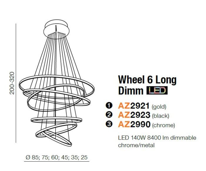 Azzardo Wheel 6 = Visilica - Slika 4