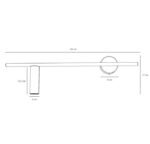 Artera TREVO LEFT Black - Brass Zidna - Slika 2