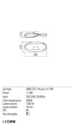 Altego RE001-01-1413 zidna lampa mat bela - Slika 3