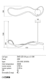 Altego RE001-01-1531 visilica bela 4000K - Slika 3