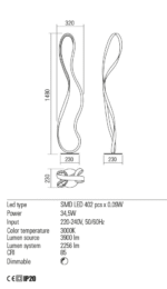 Altego RE001-01-2088 stona lampa - Slika 3