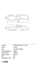 Altego RE001-01-2090 plafonska lampa crna - Slika 3