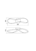 Altego RE001-01-2090 plafonska lampa crna - Slika 2