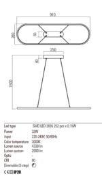 Altego RE001-01-2524 visilica zlatna - Slika 3