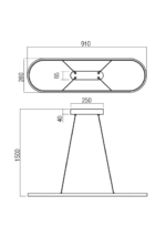 Altego RE001-01-2524 visilica zlatna - Slika 2