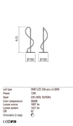 Altego RE001-01-2529 stona lampa - Slika 3