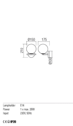 Altego RE001-01-2640 zidna lampa - Slika 3