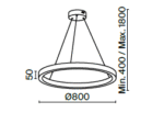 Maytoni Saturno unutrašnja visilica mesing 3500K 58W - Slika 2