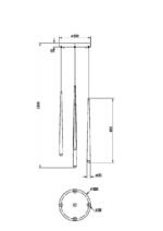 Maytoni Cascade unutrašnja visilica crna 4000K 30W - Slika 2