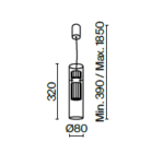 Maytoni DYNAMICS Matt White Visilica - Slika 2