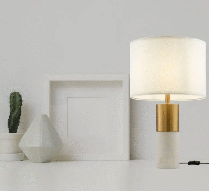 Maytoni Bianco unutrašnja stona lampa mesingana 60W - Image 1