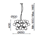 Maytoni DALLAS Black Visilica - Slika 2
