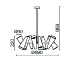 Maytoni Giro unutrašnja visilica mesing 50W - Slika 2