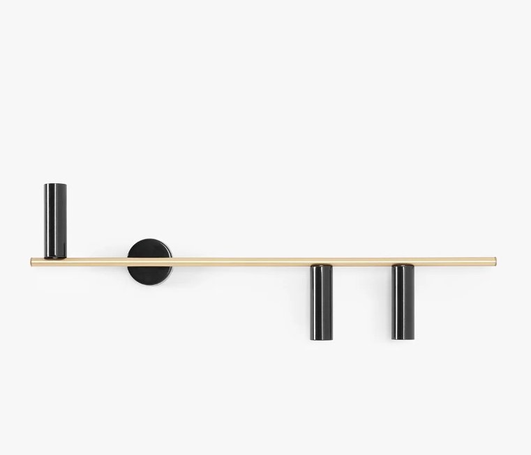 Artera TREVO 3 RIGHT Black - Brass Zidna