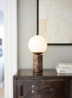 Nordlux Lilly Marble stona lampa smeđa