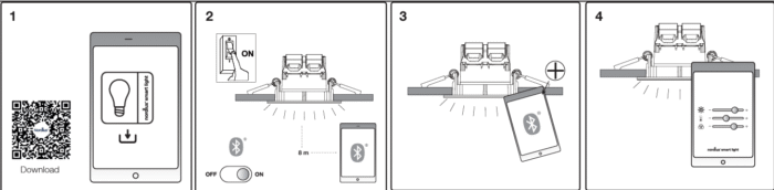 Nordlux Don Smart 3-Kit boja ugradna rasveta crna - Slika 3