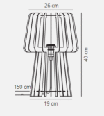 Nordlux Groa stona lampa crna - Slika 2