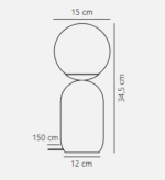 Nordlux Notti stona lampa crna - Slika 3