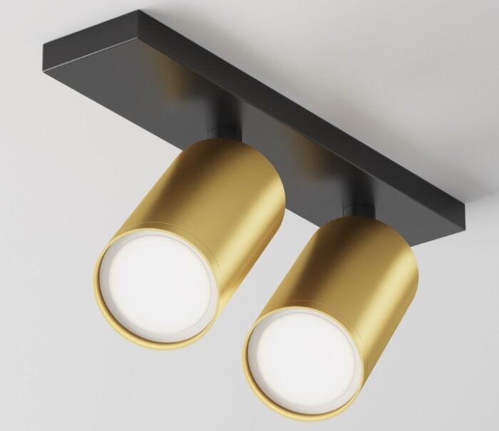 Maytoni FOCUS S Black - Matt Gold Plafonska - Slika 1