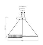Maytoni Krone unutrašnja visilica zlatna 4000K 45W - Slika 2