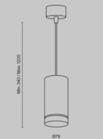 Maytoni ORLO Black Visilica - Slika 2