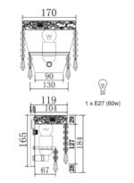 Maytoni Palace unutrašnja zidna lampa zlatna 60W - Slika 2