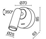 Maytoni MIRAX Black Zidna - Slika 2