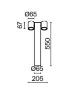 Maytoni Unter den Linden spoljašnja lampa za dvorište crna 60W - Slika 2